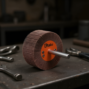 แผ่นขัดแบบฟลัปวีล ขนาด 80x50 มม. ความหยาบ 60 กริต แกน 6 มม. สำหรับงานเจียร - Product Image 3