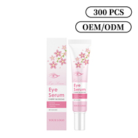 Sérum pour les yeux aux fleurs de cerisier, personnalisé en usine, enrichi en vitamine E et beurre de karité, éclaircissant, hydratant, anti-rides, soin des yeux 15g - Meilleures ventes