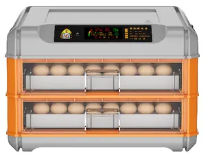 Incubadora de temperatura e umidade automática, 2 camadas, 128 peças, controle de temperatura e umidade máquinas de incubadora de ovo 100