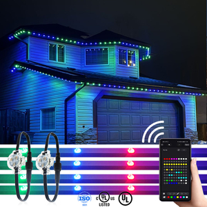 Guirlandes lumineuses de Noël extérieures permanentes 12V 24V 200ft 500ft, étanches IP68, décoratives, à <span class=keywords><strong>LED</strong></span> RGB Pixel Point Light pour la maison - Product Image 1