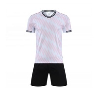 Maillots de football personnalisés 25-26, ensemble de survêtements athlétiques à manches courtes pour hommes, 100 % coton, imprimés par transfert thermique