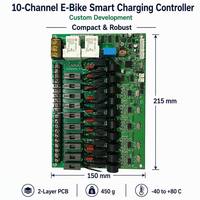 Cargador de Batería Personalizado para Bicicletas Eléctricas, PCBA con 10 Canales, Placa de Estación de Carga Controlada por Relé, Fabricante OEM ODM