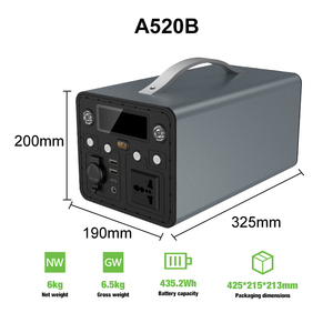 เครื่องกำเนิดไฟฟ้าพลังงานแสงอาทิตย์แบบพกพา 500W 435.2Wh รุ่นขายดีอันดับต้นๆ พร้อมระบบ MPPT LiFePO4 ไฟ LED 5W สำหรับตั้งแคมป์ ตกปลา และสำรองไฟบ้าน - Product Image 2