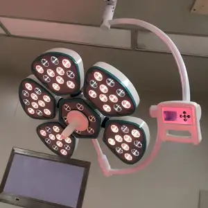 Double Head Ceiling Mounted Surgical Lamp Shadowless LED Operating Light With Optional Camera