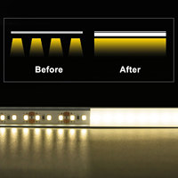 Bande lumineuse à LED personnalisable au design moderne avec profilé en aluminium Diffuseur encastré à LED en blanc ou noir