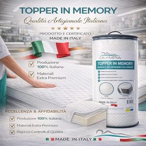 Cubrecolchón Olympia de Espuma Viscoelástica de 190x160x5cm con Funda Elástica Extraíble - Product Image 2