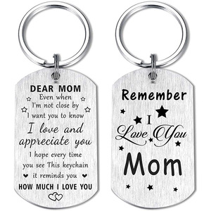 Regalo para Mamá, Llavero Personalizable de Acero Inoxidable, Llavero de <span class=keywords><strong>Feliz</strong></span> <span class=keywords><strong>Cumpleaños</strong></span>, Regalos con la Frase 'Recuerda que te quiero', Papá, Mamá, Abuela - Product Image 5