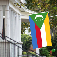 Vente en gros 3x5ft drapeaux des Comores polyester 68D/100D Personnaliser toutes les nations expédition rapide Fournisseur fiable livraison rapide
