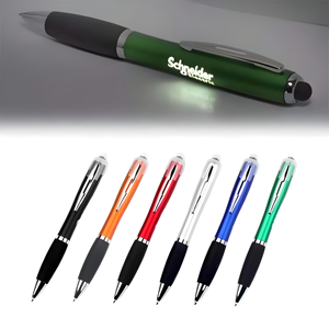 Stylo LED personnalisé en gros avec logo, gravure laser, cadeau d'affaires pour écran tactile, stylo promotionnel - Product Image 1