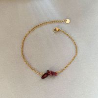 Bracelet en pierres naturelles éclatées, acier inoxydable, coloré, tendance, polyvalent, esthétique, élégant, bijoux en gros