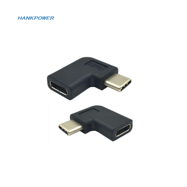 Support 10Gbps 90 Degree Right Angle USB3.1 USB Type C Male to Female Adapter Converter Adaptor