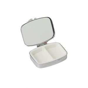 Blank DIY Logo Plastic or Metal Mini Pill Box Silver Bronze Chrome Rose Gold Travel Daily Dispenser <b>Small</b> Medicine Box Organizer - Product Image 6