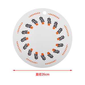 Tapis de protection rond en silicone <span class=keywords><strong>pour</strong></span> cuisinière à induction, résistant à la chaleur, anti-taches d'huile, antidérapant, anti-rayures - Product Image 1