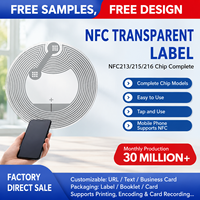 Haute fréquence ISO1443A RFID 13.56MHZ NFC213 144 octets rond 25mm étiquette d'incrustation humide