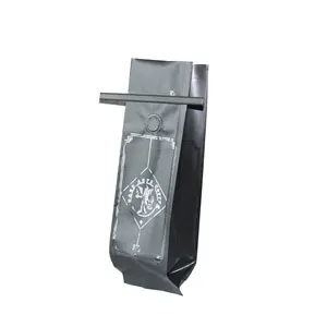 250 г Черный пользовательский Печатный боковой ластовичный кофейный упаковочный пакет с Оловянным галстуком