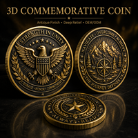 Pièces de monnaie personnalisées OEM en alliage de zinc 3D, plaquées or, argent, cuivre, émaillées, pour collection souvenir, pièce de défi en métal sur mesure