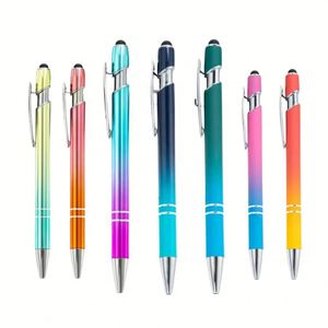 Bolígrafo Deportivo de Plástico con Grabado Láser, Pantalla Táctil, Color Degradado Arcoíris, Regalo Promocional, Set de Papelería Coreana - Product Image 1