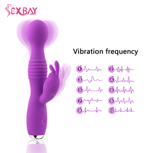 Sexbay Nieuw Ontwerp <span class=keywords><strong>G-spot</strong></span> <span class=keywords><strong>Vibrator</strong></span> Massager Realistische Roterende Kop Stotende Elektrische Seks Toy Konijn Dildo <span class=keywords><strong>Vibrator</strong></span> voor Vrouwen - Product Image 4