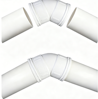 Raccord coudé à 45 degrés en PVC-U de haute qualité pour tuyaux de drainage, connecteur en plastique durable pour système d'évacuation des eaux usées de bâtiment