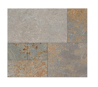 Carreaux de sol extérieurs antidérapants en porcelaine rustique 40x40, fabriqués en Inde, finition rustique, épaisseur 12 mm, garantie à vie