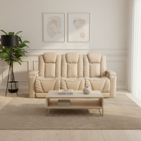 Canapés inclinables électriques modernes et minimalistes avec haut-parleur Bluetooth et éclairage d'ambiance LED pour salon et mobilier de maison