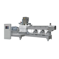 Machine automatique d'extrusion de snacks à double vis pour produits céréaliers, type pop-corn et gâteaux de riz, machine à faire des gâteaux de riz soufflés et des snacks.