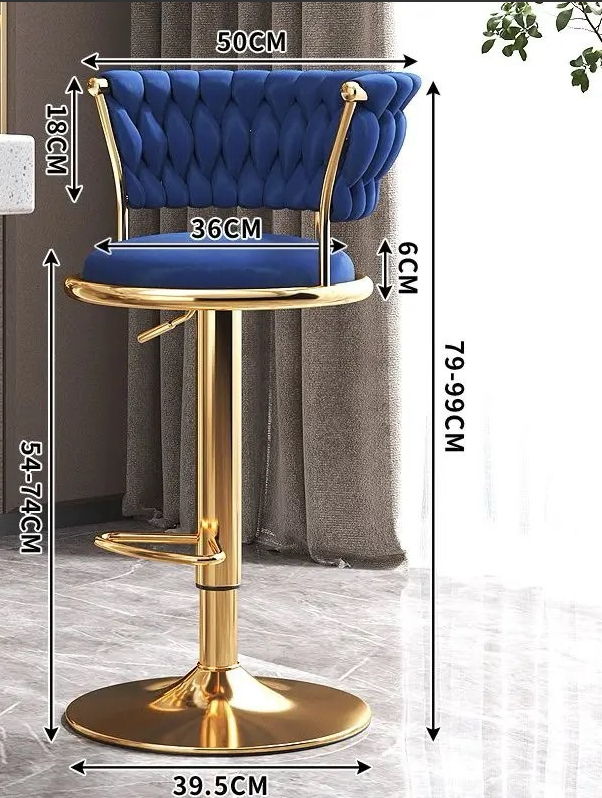 Estilo dorado azul pavo real