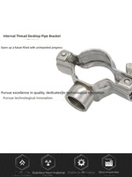 Collier de serrage fileté en acier inoxydable pour tuyaux, support industriel pour conduites, surface polie