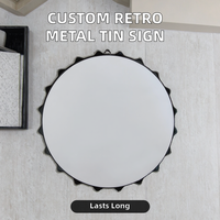 Affiche rétro personnalisée en métal vierge pour impression par sublimation UV, vente en gros d'impression offset de plaque sur le thème des lettres