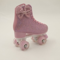 Patins à roulettes professionnels roses en PU avec roues lumineuses, étanches, roulements ABEC-7, châssis PP clignotant pour usage extérieur – Direct Usine