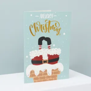 Wholesale Customized High Quality Musical Card Merry Christmas Greeting Card For Invitation