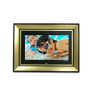 Marco de fotos Digital Pros, pantalla LCD de madera de 10 pulgadas, marco de fotos Digital, reproductor de publicidad de alta resolución con Control remoto - Product Image 1