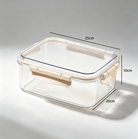 Boîte de rangement transparente pour réfrigérateur, empilable, grande capacité, résistante au congélateur, pour l'organisation des fruits et légumes