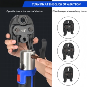 Outil de sertissage de tuyaux électrique sans fil industriel Glam Pro Press BS-1525 220V/110V avec moteur sans balais et kit de mâchoires VUS 1/2 3/4 1 pouce - Product Image 4