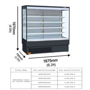Machine à eau froide <span class=keywords><strong>de</strong></span> type ouvert multicouche <span class=keywords><strong>de</strong></span> type ouvert avec rideau d'air, 2 à 8 degrés JU HE pour affichage <span class=keywords><strong>de</strong></span> fruits - Product Image 2