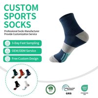 Chaussettes de sport respirantes à compression tissées de haute qualité, rembourrées, pour la randonnée et la course à pied