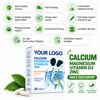 Comprimés de calcium, magnésium, zinc et vitamine D3 en marque privée OEM pour la nutrition des os et des dents, complément alimentaire minéral, vente en gros