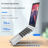Support d'ordinateur portable Portable en alliage d'aluminium support de tablette réglage de la hauteur support d'ordinateur de bureau pliable Base Portable
