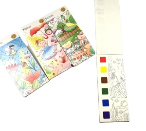 หนังสือภาพกราฟฟิตี gouache สำหรับเด็กสุดฮอตสมุดระบายสีน้ำมหัศจรรย์สำหรับเด็ก