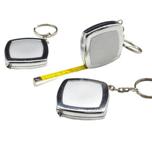 Custom Mini retrattile 1M 2M regali di promozione nastro di misurazione portachiavi goffrato legno rotolamento nastro stampabile righello flessibile - Product Image 1