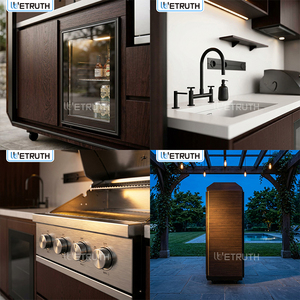 <span class=keywords><strong>Cucina</strong></span> Esterna Modulare <span class=keywords><strong>in</strong></span> Acciaio Inox 304 Resistente alle Intemperie con Griglia Integrata e Forno per Pizza per Cortile e Patio - Product Image 4