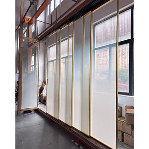 Fabricant <span class=keywords><strong>de</strong></span> portes coulissantes, service OEM ODM, fermeture douce, sans rail inférieur, cloison <span class=keywords><strong>de</strong></span> pièce, ensemble <span class=keywords><strong>de</strong></span> portes en verre en forme <span class=keywords><strong>de</strong></span> L pour bureau et appartement - Product Image 1