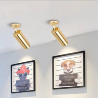 Spot LED COB encastré en aluminium doré, rotatif à 360 degrés, design cylindrique moderne, pour la décoration de la maison et des hôtels