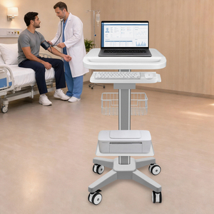 Carrello Informatico Dentale in Alluminio Leggero con Stazione Integrata per Laptop Medicale e Vassoio in ABS, Direttamente dalla Fabbrica - Product Image 2