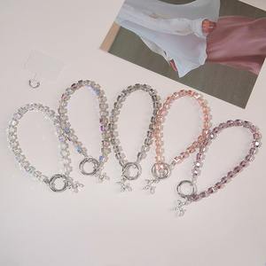 สายคล้องมือแบบลูกปัดแก้วทรงลูกบาศก์เรขาคณิต ประดับประดาอย่างงดงาม ป้องกันการสูญหาย สำหรับเคสโทรศัพท์มือถือทุกรุ่น - Product Image 6