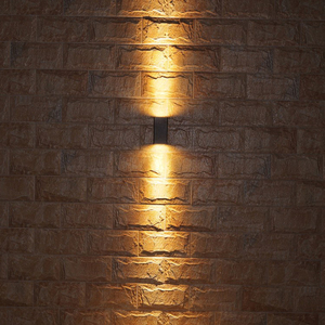 Luminaires muraux LED modernes IP65 en aluminium étanche 6W 8W 12W blanc chaud murs de décoration en verre trempé à intensité variable - Product Image 1