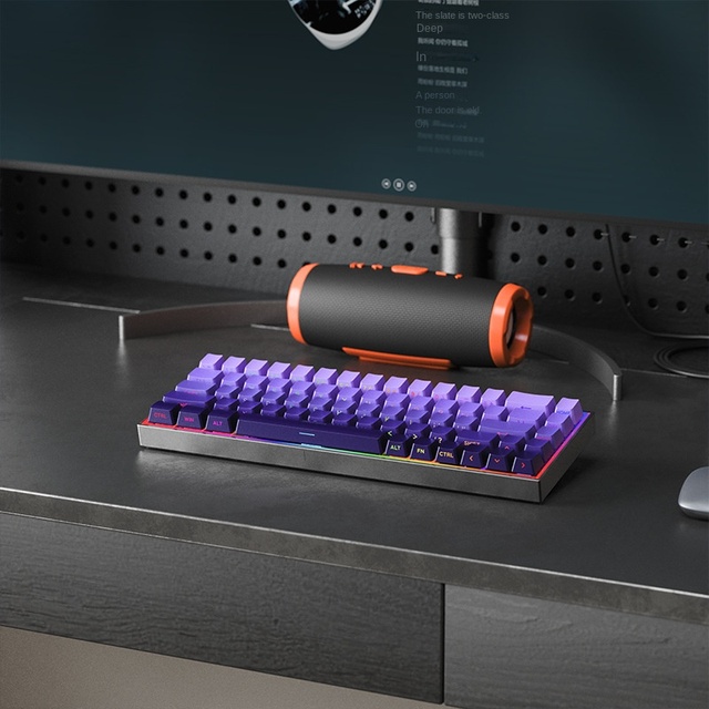 Customized Green Shaft Mechanical Keyboard 68-Key Wired Portable Office Game Side Engraved Keycaps Gaming Keyboards