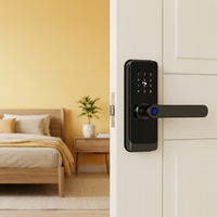 Serrure de porte intelligente Vertexis Tuya, verrouillage automatique, empreinte digitale, clavier, mot de passe, pêne dormant, pour portes intérieures en bois/acier, fonctionne avec 4 piles AA, Cloud