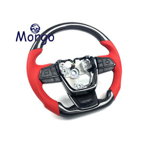 Volante de Fibra de Carbono y Cuero Perforado Rojo Personalizado para Toyota <span class=keywords><strong>Sienna</strong></span> 2018 2019 2020 <span class=keywords><strong>2021</strong></span> 2022 2023 2024 - Product Image 5
