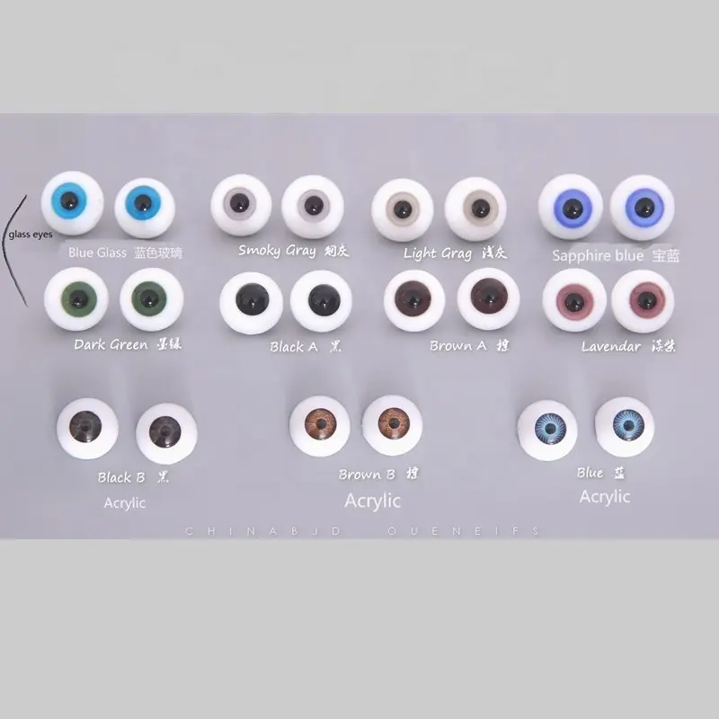 Новое поступление BJD Eyeball Бесплатная доставка Высокое качество светло-серый темно-зеленый красный дымчато-серый 12 мм глаза